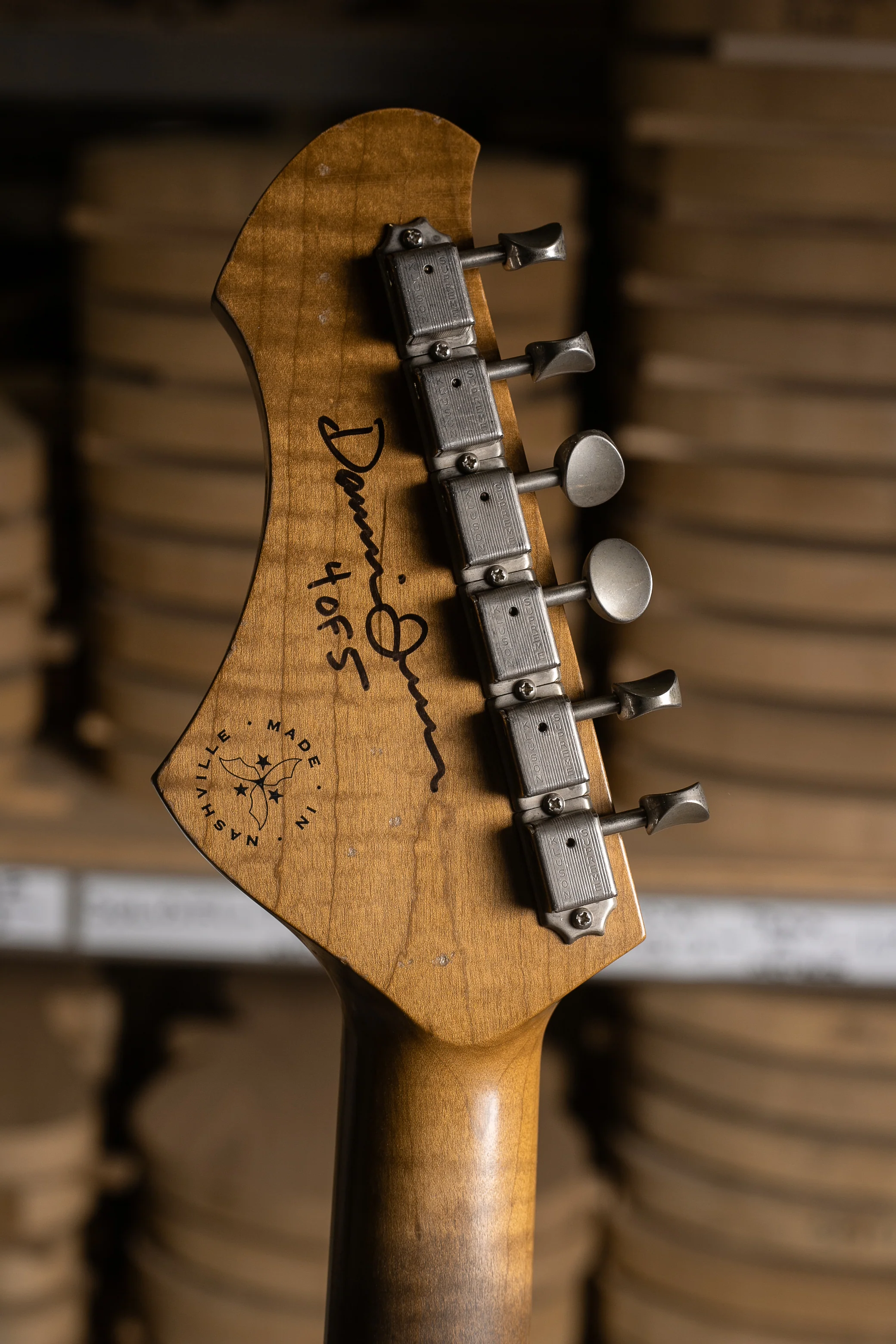 Signature MIRIS J - Faded Sparkling Burgundy Burst w/ Amber Back & Sides (4 of 5) - Image 7
